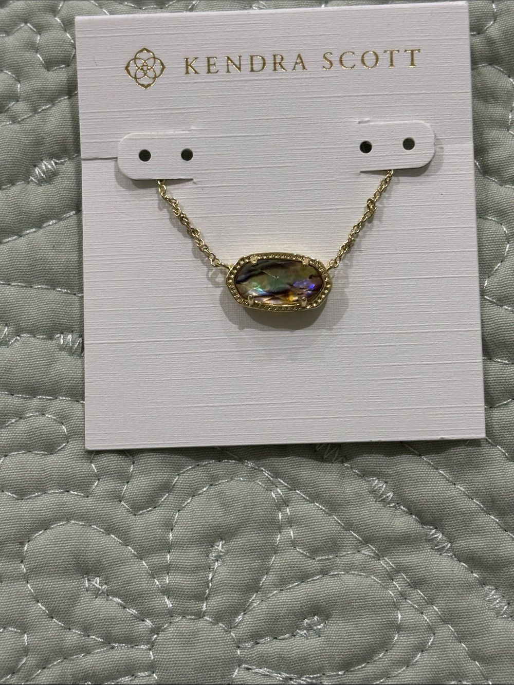 Kendra Scott Gold Abalone Elisa Necklace - Multicolor